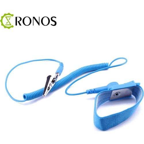 1pcs Adjustable Anti Static Bracelet Electrostatic ESD Discharge Cable Reusable Wrist Band Strap Hand With Grounding Wire