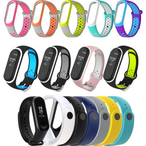Bracelet for Xiaomi Mi Band 3 4 Sport Strap watch Silicone wrist strap For xiaomi mi band 3 4 bracelet Miband 4 3 Strap