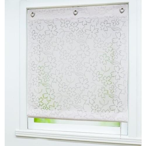 Roman Curtains with U-Shape Hooks Floral Printed High Quality Polyester Tulle for Home Kitchen Living Room Curtains Decor