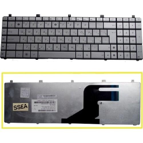 SSEA Brand New Russian Keyboard for ASUS N55 N55S N55SF N55SL Silver RU Keyboard free shipping