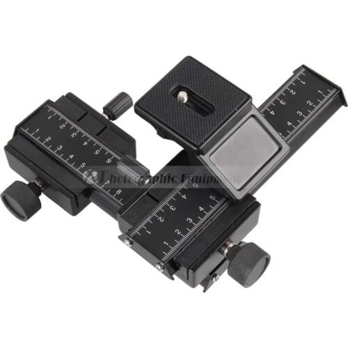 DSLR Rig Camera Tripod Head Two-way Adjustment Fits for Lens Reverse Macro Photography Accessories