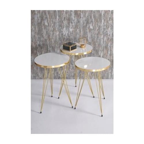 Modern Zigon coffee table Gold White Wire coffee tables table basse furniture living room table
