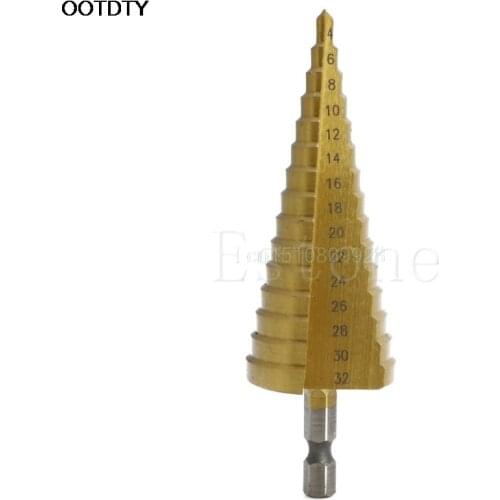 Drill Bit 4-32mm HSS Triangle Shank Pagoda Step Drill Bit