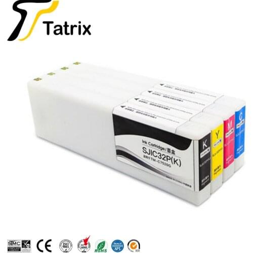 Tatrix 300ML/PC For Epson SJIC32P Compatible Ink Cartridge With Pigment Ink For Epson TM-C7520G Label Printer