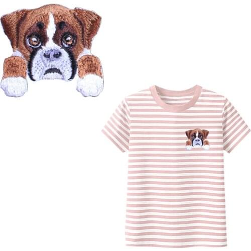 Dog unicorn badge Heat Transfer Patches For Stripe Clothes Patch A-level Washable Iron On Applique DIY Clothing Sticker