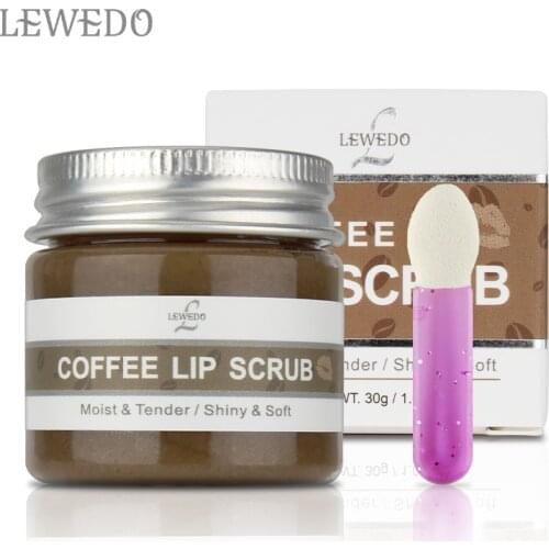 LEWEDO Repairing Lips Care Coffee Lip Scrubs Exfoliating Lips Tighten Nourishing Lip Mask Long Lasting Moisturizer Scrub 30g