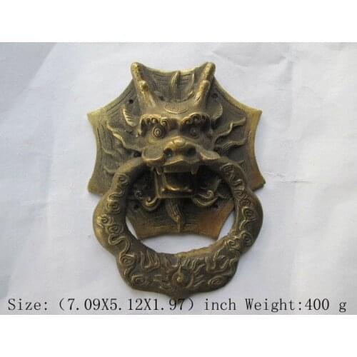 The goalkeeper of copper ring in the shape of a dragon. To ward off bad luck st