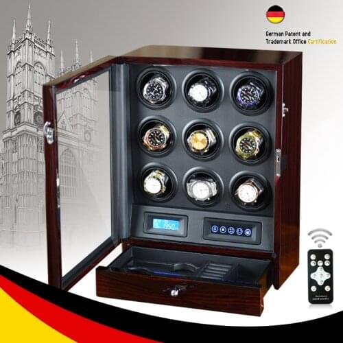 Watch Winder Box 9 Automatic Watches Display Case Mechanical TPD Marlboro Mute Motor Watch Storage Winding Box Jewelry Boxes