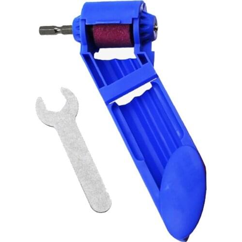 1set Portable Drill Bit Sharpener Grinding Wheel Sharpener Power Tool