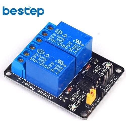 12V 2 Channel Relay Module with Optocoupler Relay Output 2 way Relay Module for Arduino
