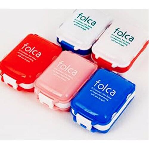 2019 Portable Folding Three-section PP Weekly 8 Grids Medicine Vitamin Drug Pills Box Makeup Storage Case Container Box Supplies