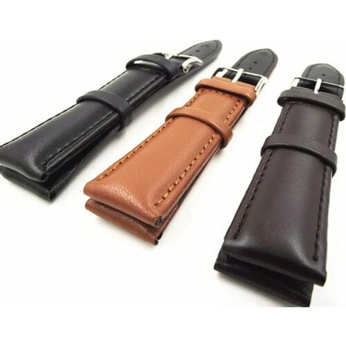 3PCS/lot High quality 18MM genuine leather watch band watch strap watch parts-black ,brown,coffee color-0201204