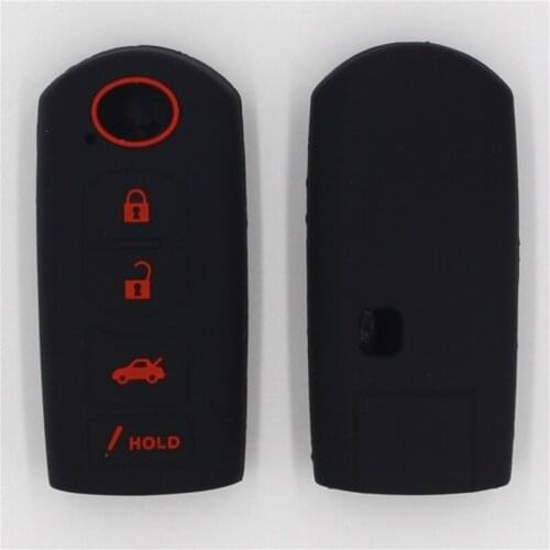 3PC Silicone rubber car key case cover for MAZDA 3 5 6 Axela CX5 CX7 Atenza Core-wing 3 buttons Smart Remote key shell