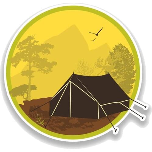 LLY-1183 Wilderness Outdoors Camping Car Sticker PVC Fashion Motorcycle Auto Accessories Decorative Waterproof Sunscreen Decal