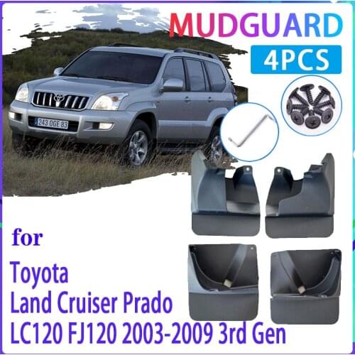 Car Mud Flaps for Toyota Land Cruiser Prado LC120 FJ120 120 2003~2009 Mudguard Splash Guards Fender Mudflaps Auto Accessories