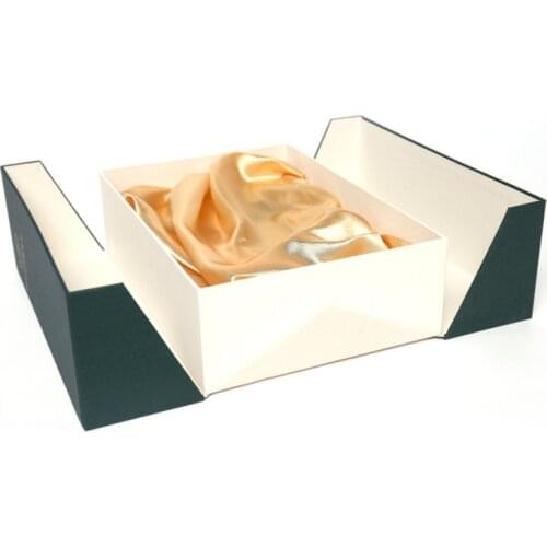 Free delivery Custom Logo Gift Packaging Box White Folding Magnetic Flip Top Box with Ribbon ---DH10665