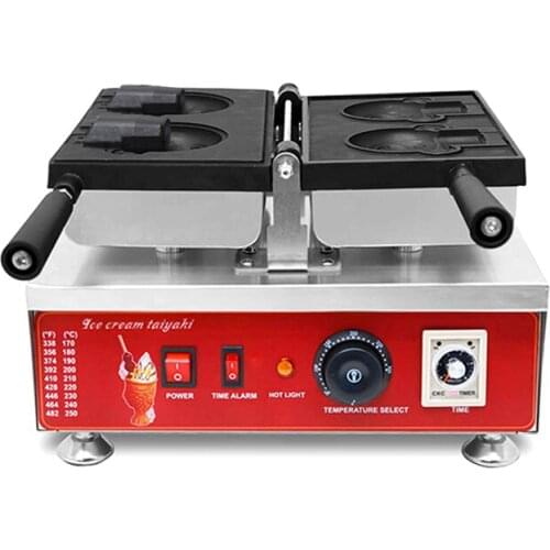 Free shipping Bear Shape Waffle Maker Taiyaki Ice Cream Machine Big Open Mouth