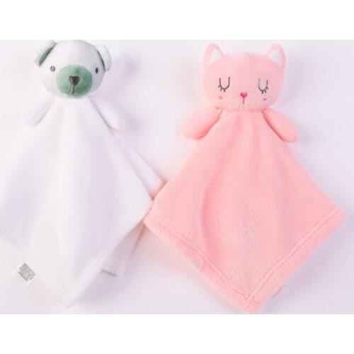 Baby Velvet Appease Towel Cartoon Animal Doll Soothing Teether Blanket Newborn Infants Nursing Sleep Toys Baby Saliva Towel