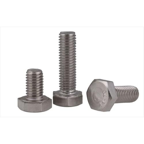 DIN933 316 stainless steel screws full thread screw M10 M12 screws External hex screws 316 bolt