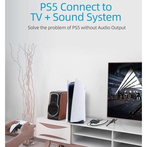 HD Audio Extractor HDMI-Compatible to Optical SPDIF Splitter Support 4K 120Hz Audio Converter Adapter