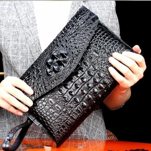 Crocodile Skin Clutch New 2021 leather High-End Clutch high-quality business clutch large-capacity coin purse card pocket bag
