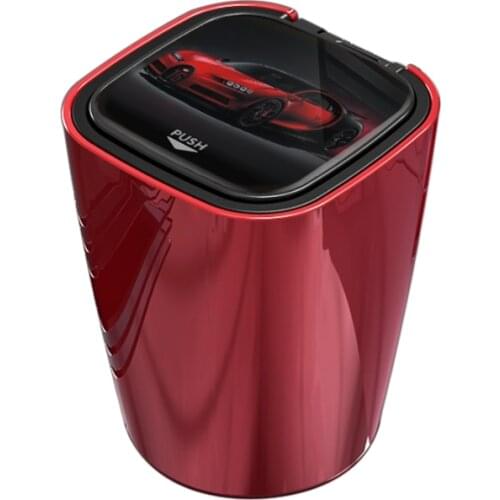 Red car ashtray accessories multi function lampshade ashtray auto smoking interior flame retardant