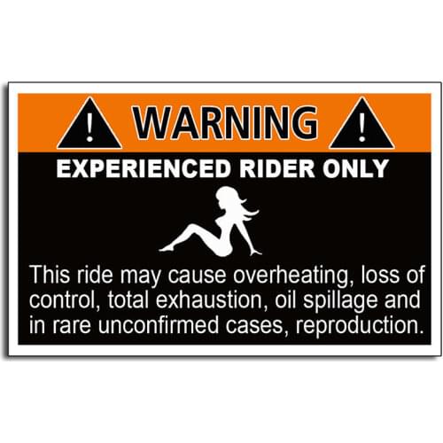 Creative Experienced Driver Funny Warning Sticker Applique Offroad Car JDM Window Bumper 4x4
