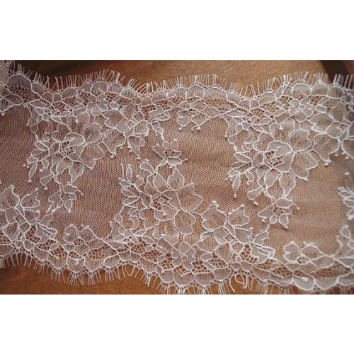 3 yards Chantilly Lace Trim With Eyelash Edges Bridal Lace Trim With Retro Floral