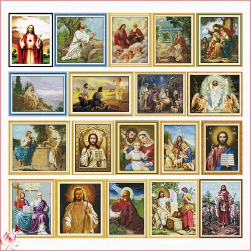 Kind Jesus Series Chinese Cross Stitch Kits Ecological Cotton Stamped Printed 14CT 11CT DIY Easy to Use Home Decoration Craft