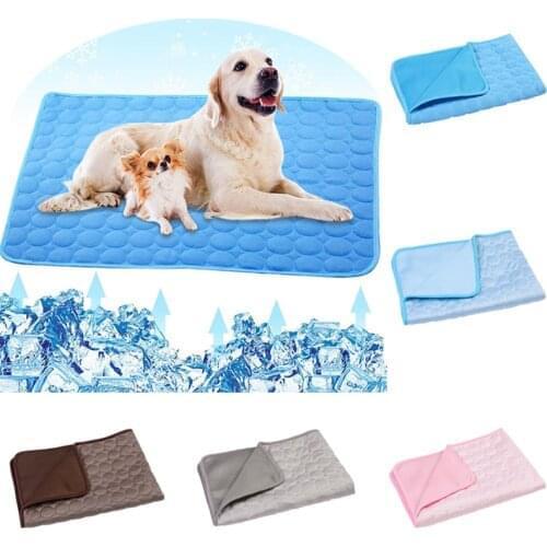Dog Mat Cooling Summer Ice Pad For Dogs Cat Blanket Sofa Breathable Pet Bed Non Sticking Cushion For Small Medium Large Dogs