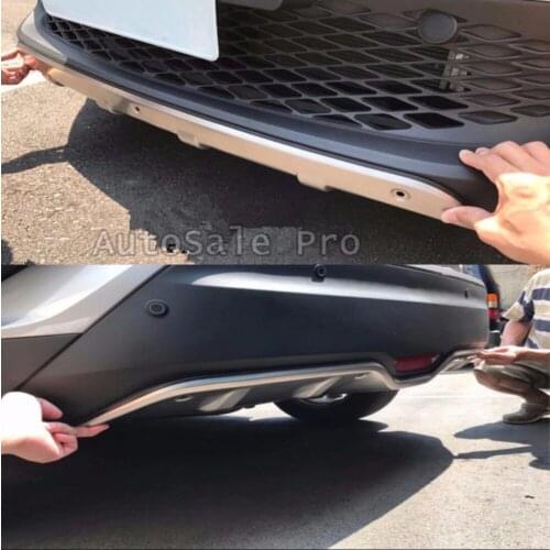 Fit for Toyota C-HR CHR 2016 2017 2018 Stainless Steel Exterior Front & Rear Skid Plate Bumper Board 2pcs car accessories