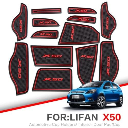 For Lifan X60 X50 Anti-Slip Gate Slot Cup Mat Accessories Rubber Coaster Cup Holders Pad