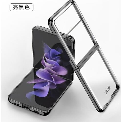 Plating Transaprent Case For Samsung Galaxy Z Flip 3 Case For Galaxy Z Flip3 5G Case