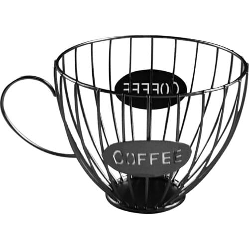 Metal Universal Coffee Mug Holder Organizer Basket Fruit Tray Coffee Cup Shape Capsule Storage Rack Keeper Home Cafe Decor