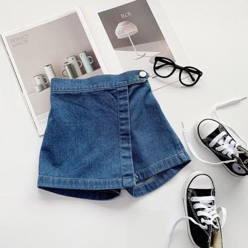 2-7T Summer Jeans Shorts for Girls Toddler Kid Baby Clothes Cute Denim Skirt Shorts Elegant Fashion Streetwear Trousers