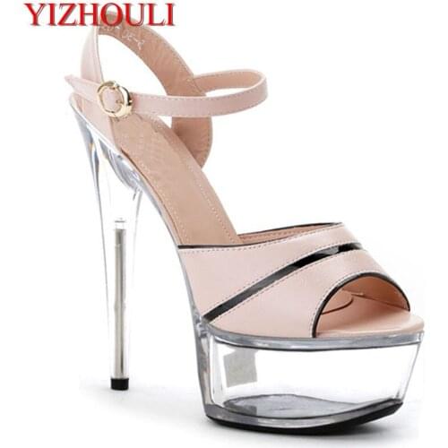 2019 new arrival high-heeled shoes fashion vintage pumps ladys sexy sandals for women 15cm