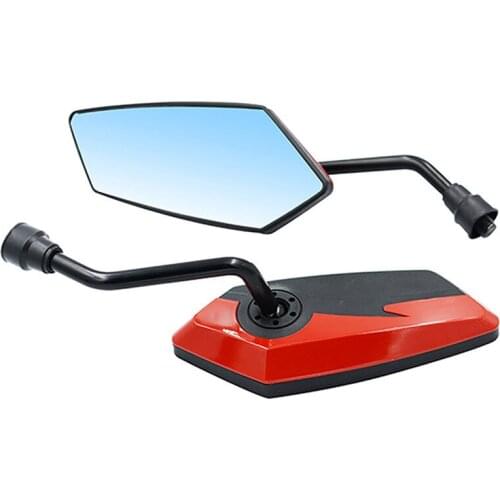 1 Pair M10 Motorcycle Handlebar end Side Mirror For ATV UTV Dirt Bike Scooter Moped Electric bicycle Electric tricycle parts