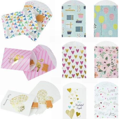 10/12pcs Paper Bags Gift Pouch Wedding Favors Heart Flower Candy Bag Birthday Party Baby Shower Gift Candy Pacakaging Supplies 8