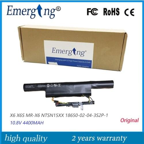 10.8V 4400mah New Laptop Battery for X6 X6S MR-X6 NTSN15XX 18650-02-04-3S2P-1