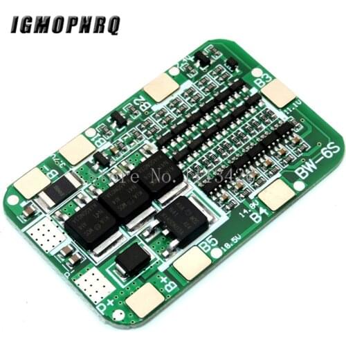 6S 15A 24V PCB BMS Protection Board for 6 Pack 18650 Li-ion Lithium Battery Cell Module DIY Kit