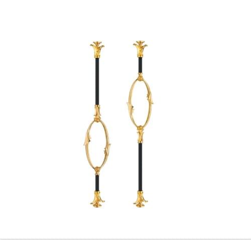 Freeshipping BT-106 BT-107 private custom 950mm 850mm aluminum magnesium column staircase luxury oval gold