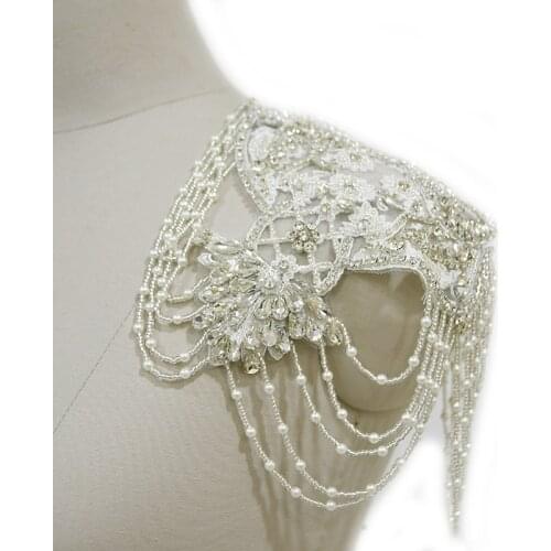 New Arrival 3D Embroidery Hand-made Bead Applique for Epaulet and Headdress WDP-311