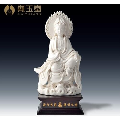Dai Yutang Dehua porcelain works of master Su Youde be signed/8 inch rock fire goddess D29-28