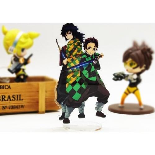 Demon Slayer Kimetsu no Yaiba Tanjirou Giyuu acrylic stand figure model plate holder cake topper anime Japanese