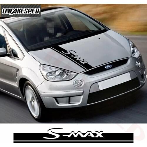 For-Ford S-MAX Car Hood Bonnet Sport Stripes Sticker Auto Enigne Cover Decor Vinyl Decals Exterior Accessories