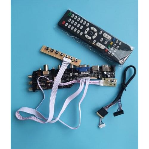 For LP156WH4 LTN156AT05-U09 panel screen 40pin Controller Board driver 1366X768 USB AV VGA HDMI Digital LCD TV DVB-T/CDVB-T2