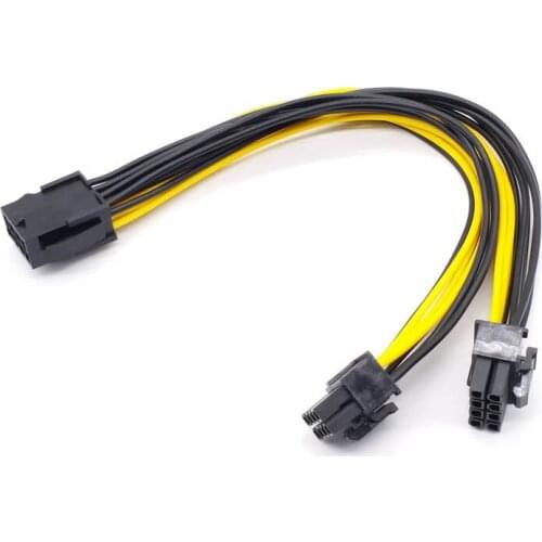 EPS-12V 8Pin Female to Dual 8Pin (4+4)Pin EPS 12V Male Motherboard Power Supply Cable Y Splitter Adapter Sleeve
