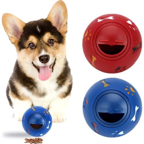 Dog Chew Toy Interactive Toy Food Dispenser Ball Cat Feeder Balls 7.5cm Diameter