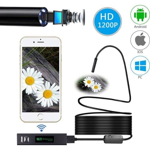 ZK30 1200P 8mm USB Android Smartphone Wifi Endoscope Camera IP68 Waterproof Flexible Camera Borescope Endoscope For IOS MAC PC