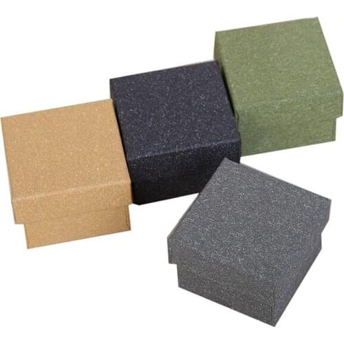 Box For Jewelry Free Shipping 100pcs/lot 5*5*3.5cm Ring Earring Packaging Boxes Wedding Square jewelry Box